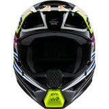 ALPINESTARS Youth SM3 Helmet - Wurx - Gloss Black/Yellow Fluo/Blue/Red Large 8302025-1574-YL