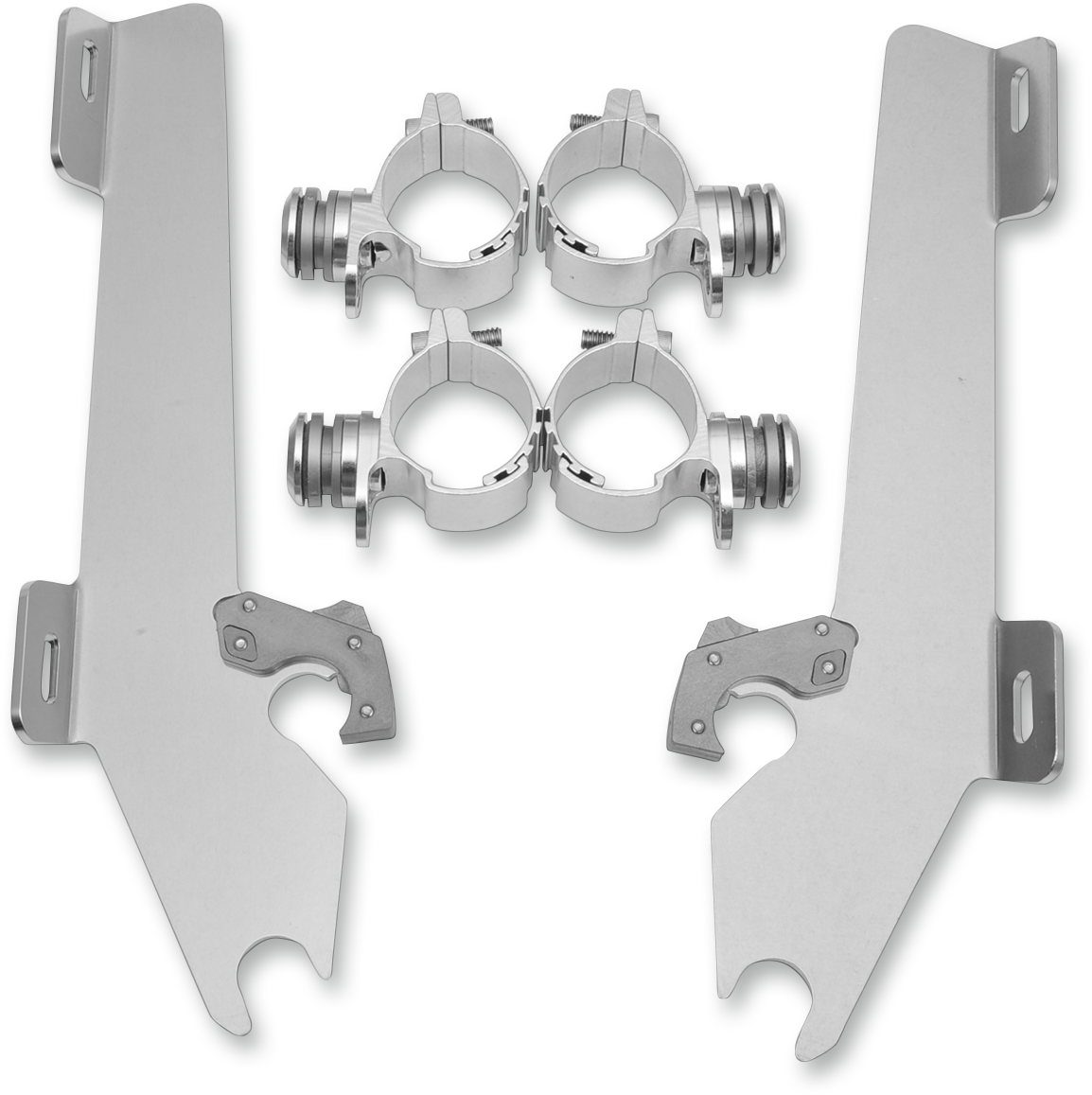 MEMPHIS SHADES Batwing Trigger Lock Mounting Kit - Vegas - Polished MEK1929