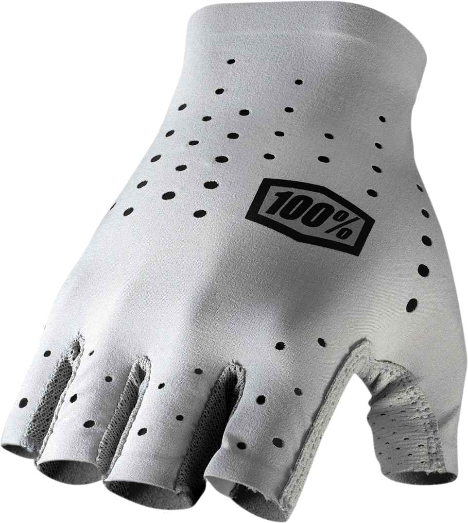 100% Sling Short Finger Gloves - Gray - Large 10021-00007