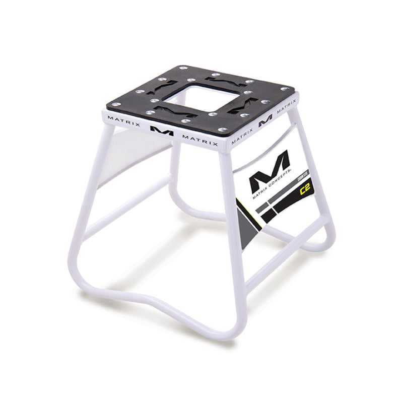 Matrix Concepts C2 Mini Steel Stand with Nameplate - White C2M-100