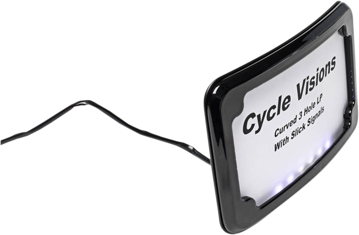 CYCLE VISIONS License Plate Frame - Black CV4641B