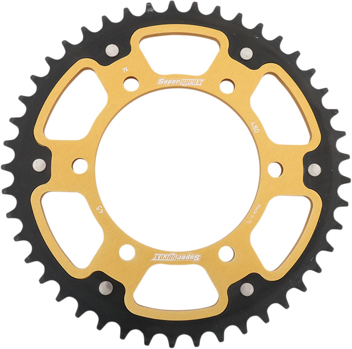 SUPERSPROX Stealth Rear Sprocket - 45 Tooth - Gold - Suzuki/Yamaha RST-480-45-GLD