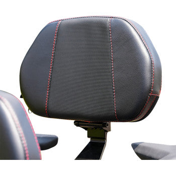 SHOW CHROME Grande Backrest - Driver - Ballistic Red Stitch - Ryker 41-420GCRED