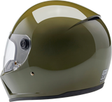 BILTWELL Lane Splitter Helmet - Gloss Olive Green - Medium 1004-154-503