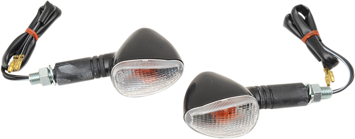 K&S TECHNOLOGIES Marker Lights - Single Filament - Black/Clear 25-8403