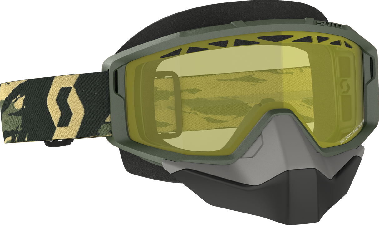 SCOTT Primal Goggle Snow Cross Camo Kahki W/Yellow 278606-6800029