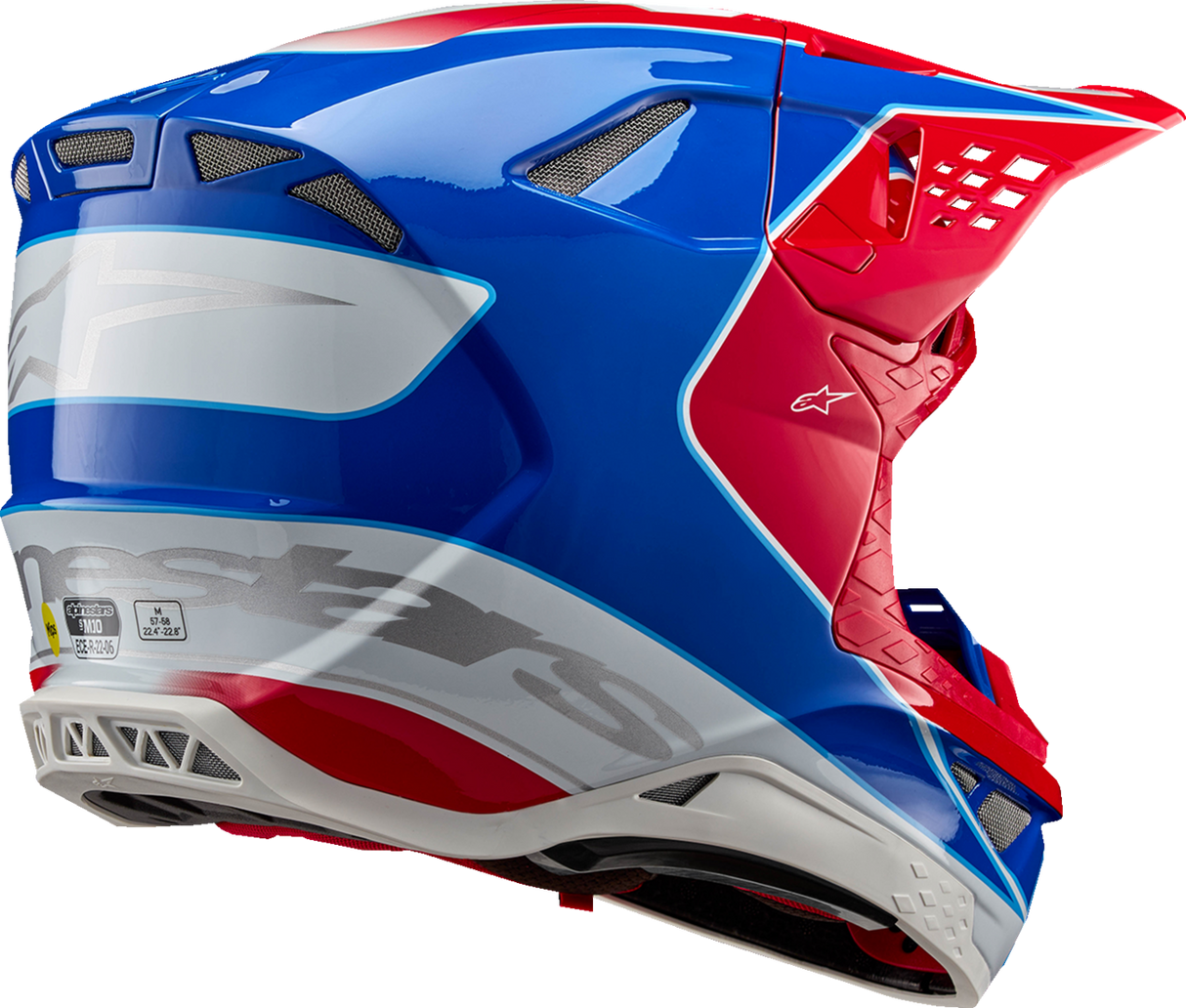 ALPINESTARS Supertech M10 Helmet - Aeon - MIPS® - Gloss Bright Red/Blue - XL 8301923-3017-XL