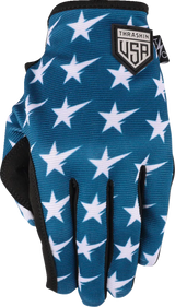 THRASHIN SUPPLY CO. Stars & Bolts Stealth Gloves - Red/Blue - 2XL SV1-12-12