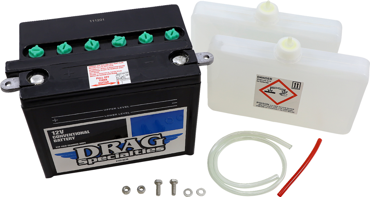 DRAG SPECIALTIES Battery Kit - CHD4-12 NO BATT TENDER CONNECTORS DHD4-12FP