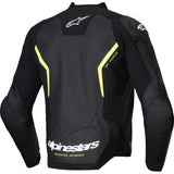 ALPINESTARS Jacket Lthr Gp Force Air Flo Blk/Yl Fl 50 3100326-155-50