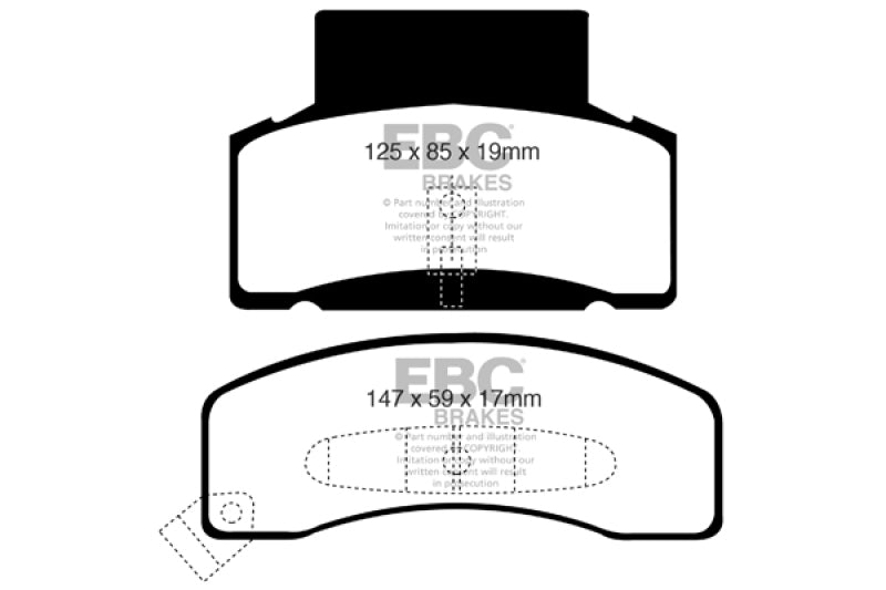 EBC 92-99 Chevrolet C30 DRW Yellowstuff Front Brake Pads DP41268R