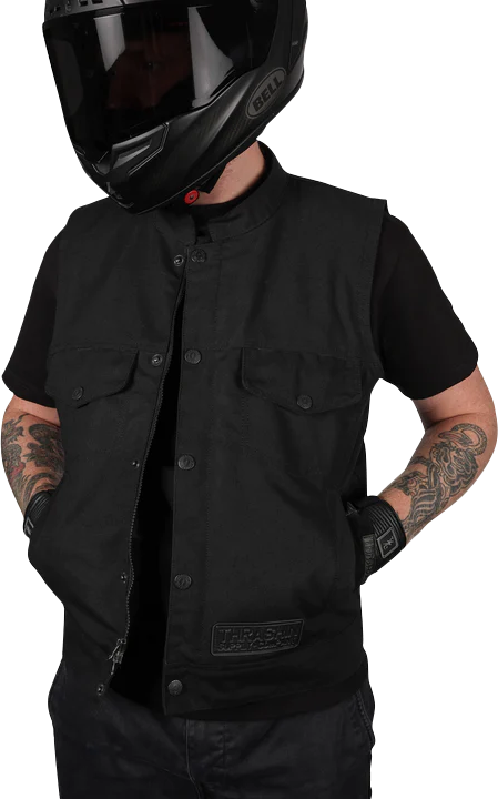 THRASHIN SUPPLY CO. Nightrider v2 Riding Vest - Black - Medium TMJ-12-09