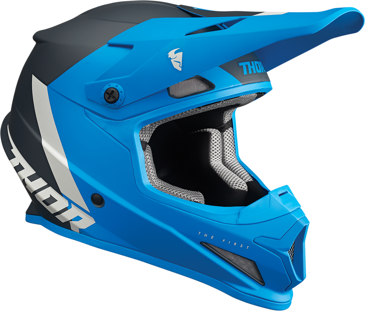 THOR Sector Helmet - Chev - Blue/Light Gray - Large 0110-7331