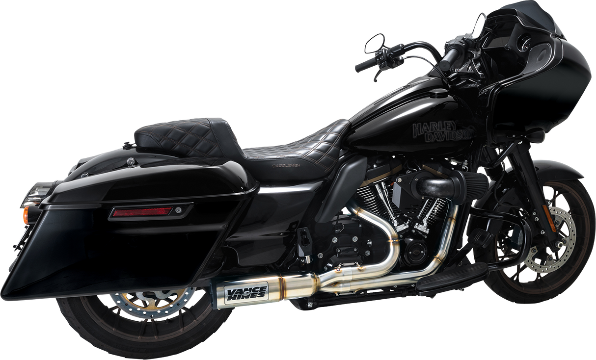 VANCE & HINES Hi-Output RR Exhaust System - Brushed  Glide  FLTRXST 2017-2024  27321