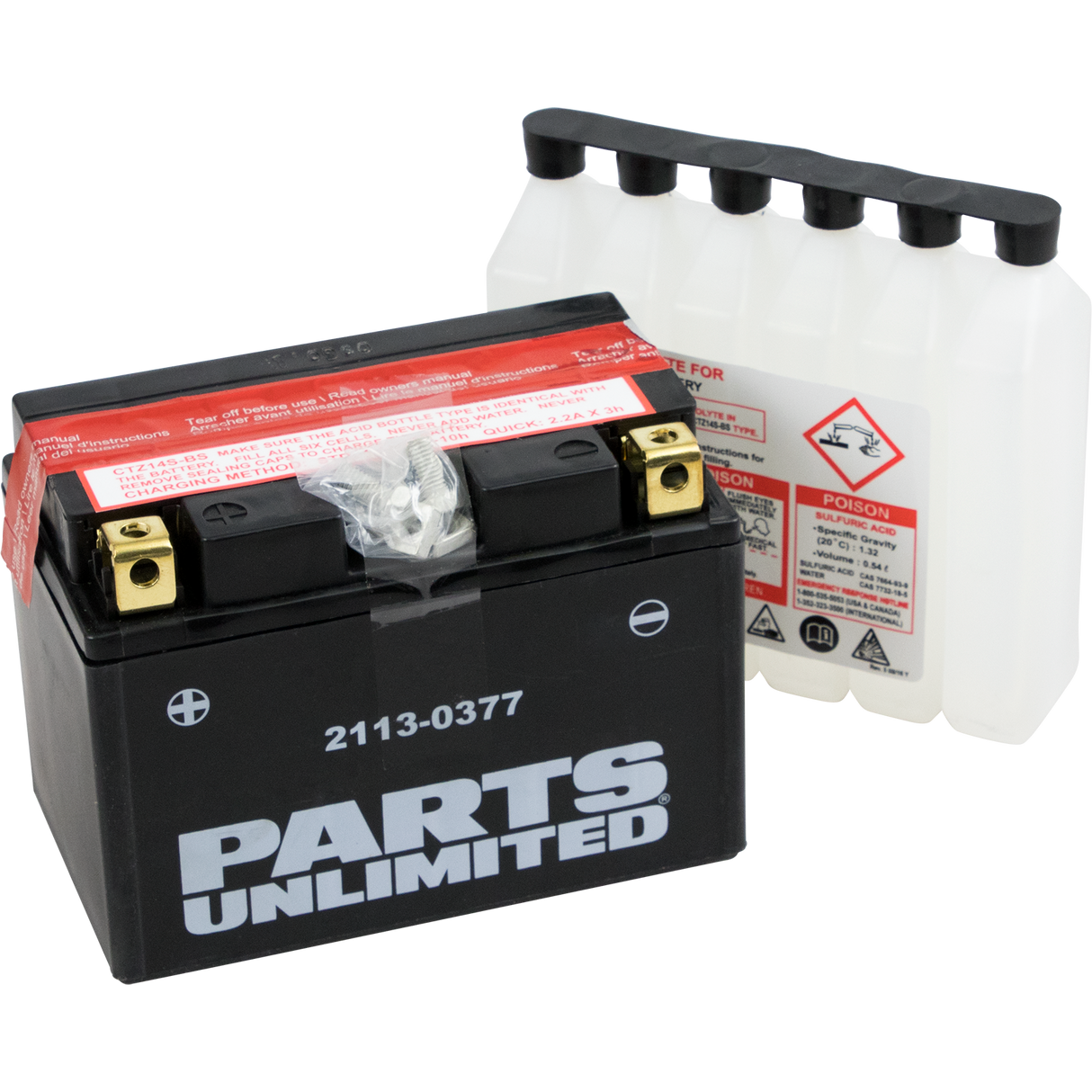 Parts Unlimited Agm Battery - Ytz14s-Bs Ctz14s-Bs