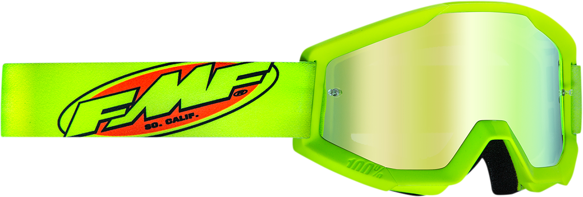 FMF Youth PowerCore Goggles - Core - Yellow - Gold Mirror F-50055-00003 2601-3024