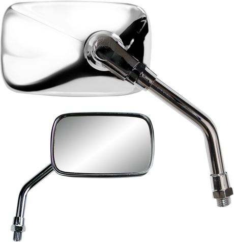 Parts Unlimited Mini Rectangular Mirror - Chrome 17055