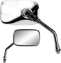 Parts Unlimited Mini Rectangular Mirror - Chrome 17055