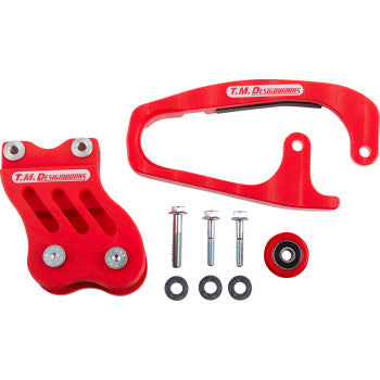 T.M. DESIGNWORKS Chain Guide/Slider - TRX450 2004, 2006-2009, 2012 Red HCP-45K-RD