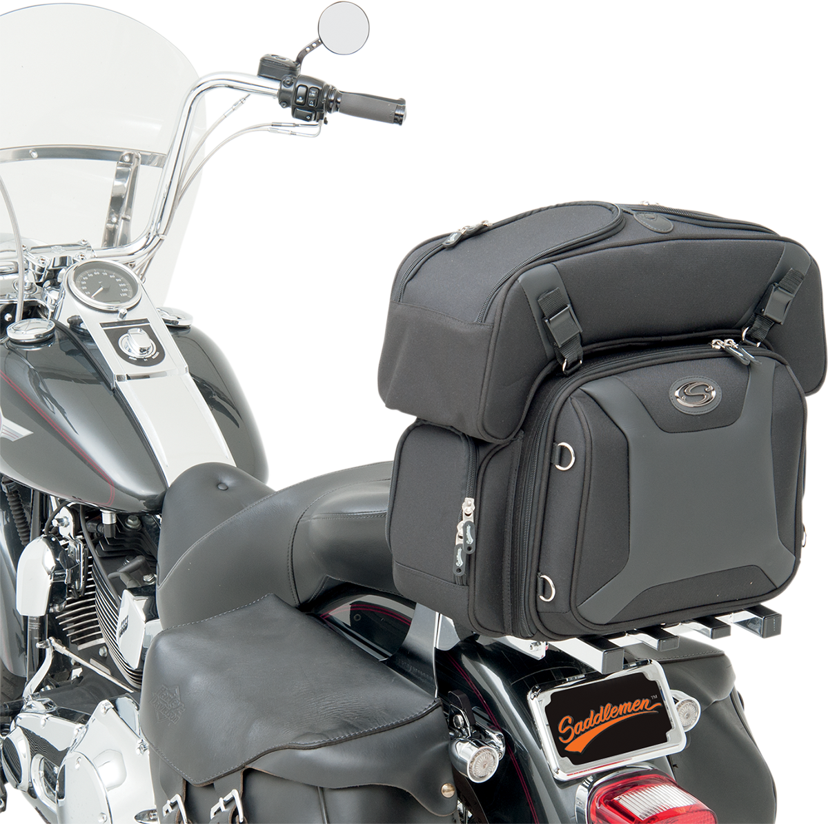 SADDLEMEN FTB2500 Sport Sissy Bar and Combo Bag 3515-0141