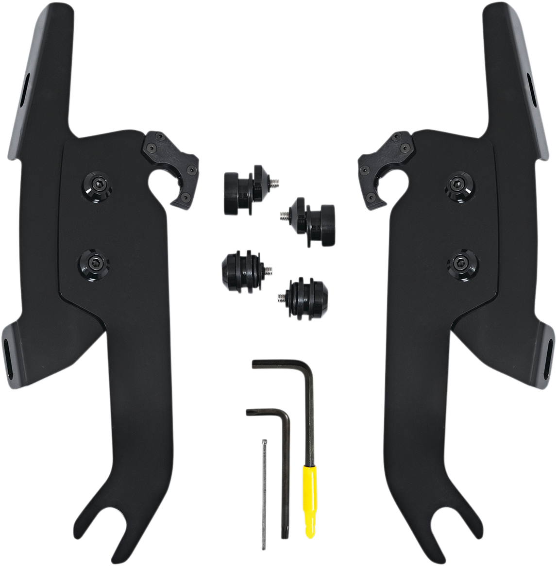 MEMPHIS SHADES Fats/Slim Windshield Trigger Lock Complete Mount Kit - Black - FLSL MEB2051