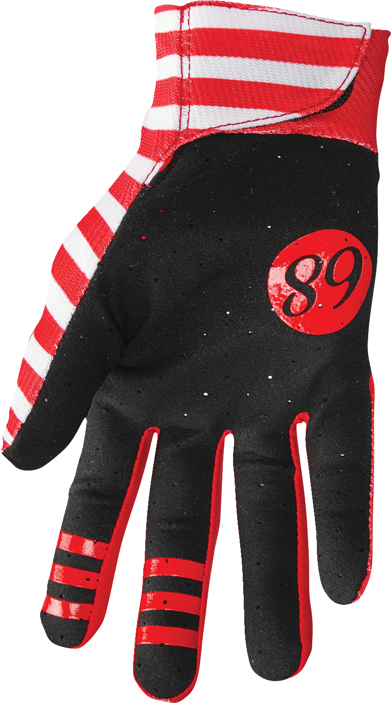 THOR Mainstay Gloves - Slice - White/Red - Small 3330-7292