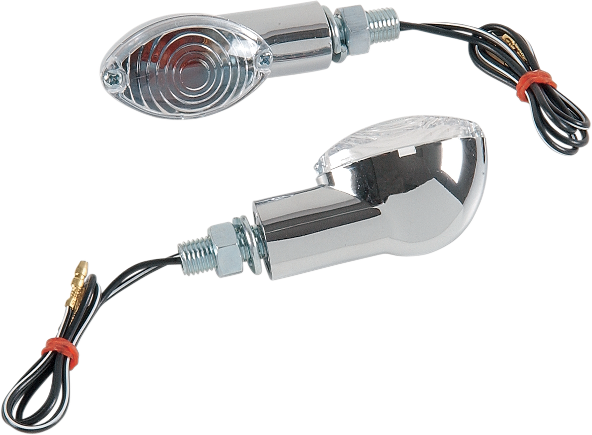 K&S TECHNOLOGIES Ultra Mini Marker Lights - Chrome/Clear 25-8356