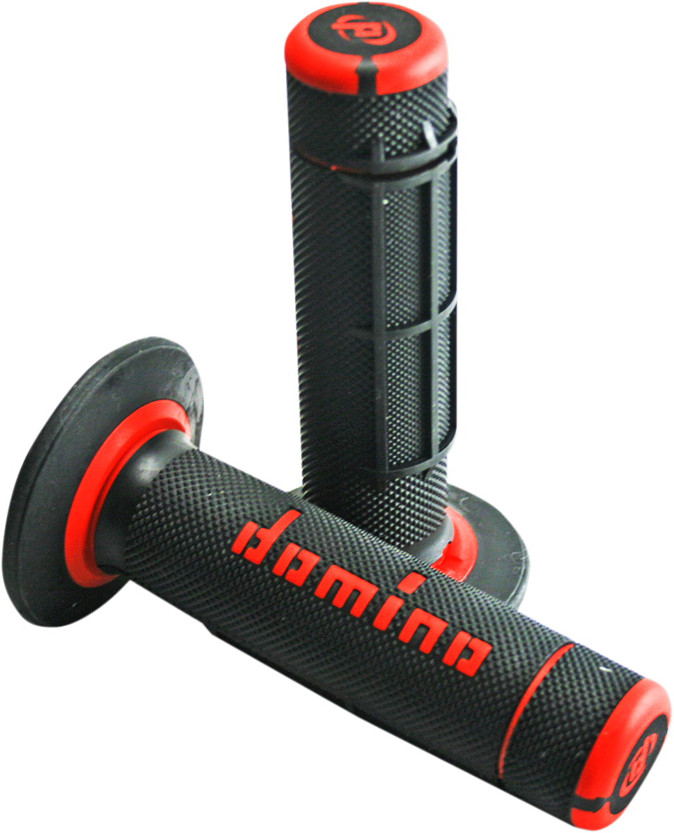 DOMINO Grips - Dually - Half Waffle - Black/Red A02041C4240