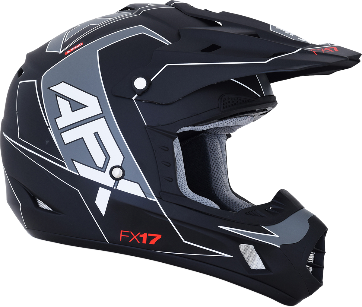 AFX FX-17 Helmet - Aced - Matte Black/White - XL 0110-6492