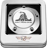 FIGURATI DESIGNS Timing Cover - 5 Hole - Don't Tread on Me - Stainless Steel FD40-TC-5H-SS