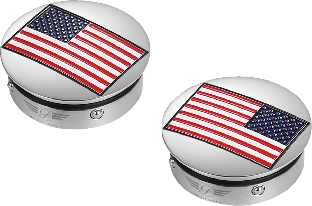 FIGURATI DESIGNS Swing Arm Covers - American Flag - Reversed FD20-AF-SS