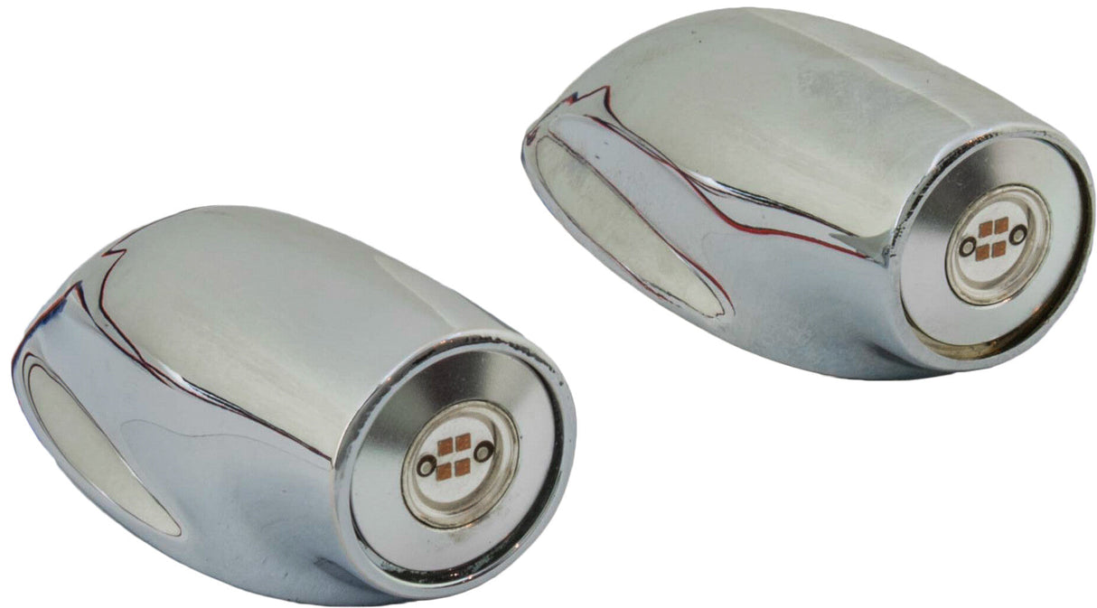 BAGGERNATION Lightning Bullets Chrome Red Tail/Brake/Turn Signal LB-R-BRK-C