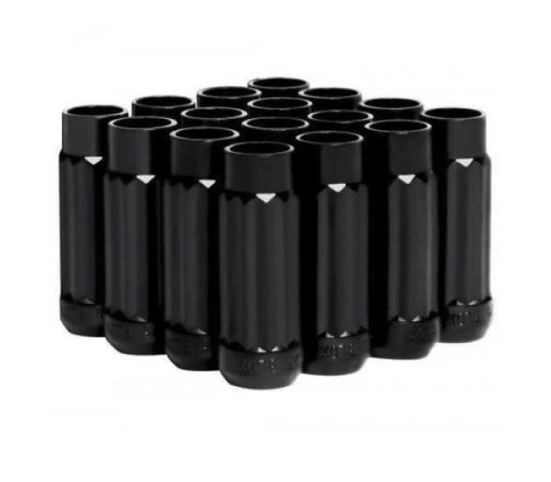 BLOX Racing 12-Sided P17 Tuner Lug Nuts 12x1.25 - Black Steel - Set of 16 BXAC-00144-BK