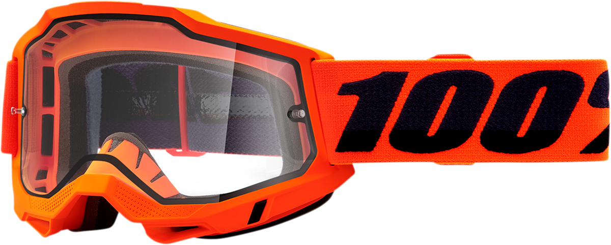 100% Accuri 2 Enduro Goggles - Neon Orange - Clear 50015-00004