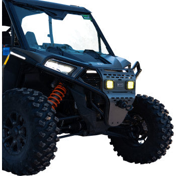 RAVEK Front Bumper/Skid Plate with Amber Lights - Black - RZR XP 1000 64-317BKLA