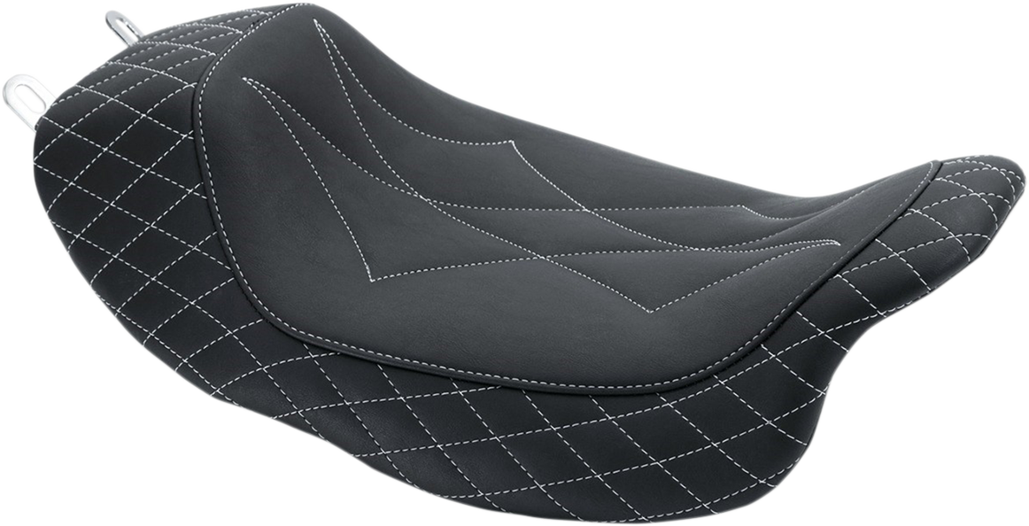 MUSTANG Revere Solo Seat - Diamond - Gray Stitched 75130GM