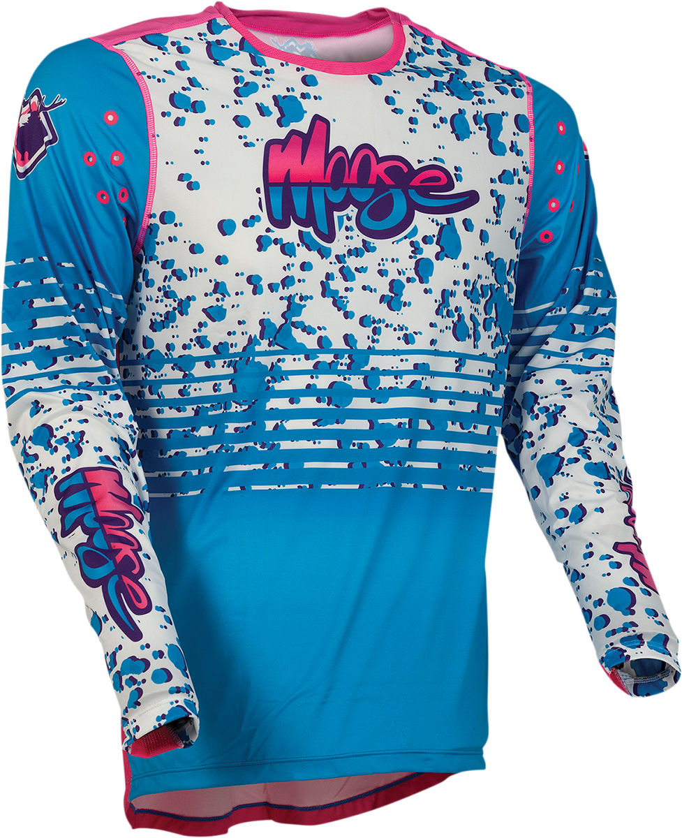 MOOSE RACING Agroid Jersey - Blue/Pink/White - Medium 2910-6387