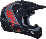 AFX FX-17 Helmet - Aced - Matte Black/Red - Small 0110-6484