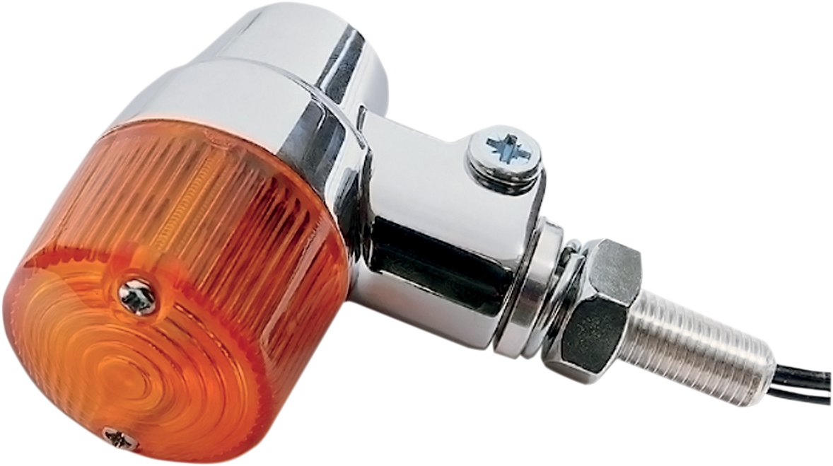 K&S TECHNOLOGIES Marker Light - Single Filament - Amber/Chrome 25-8606