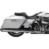 DRAG SPECIALTIES SEATS Extended Reach Freedom Seat - Vinyl - Double Diamond - Black Stitch - FLT/FLH '09-'24 0801-1980