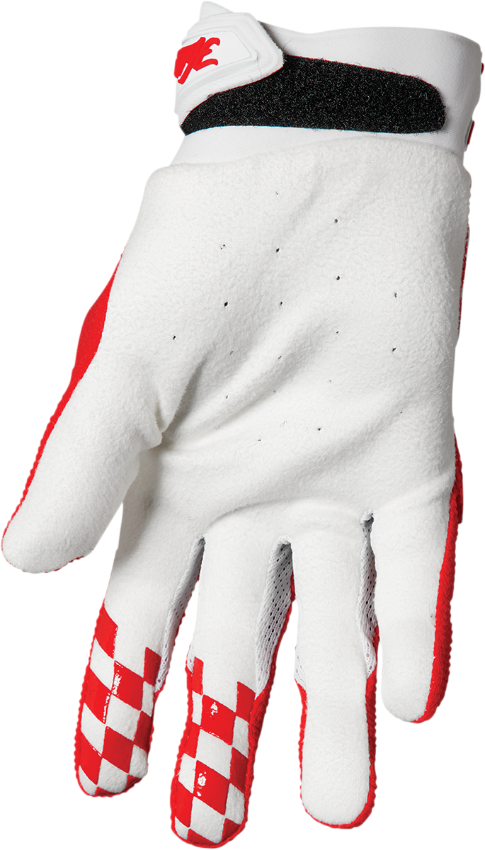 THOR Hallman Digit Gloves - White/Red - Small 3330-6783