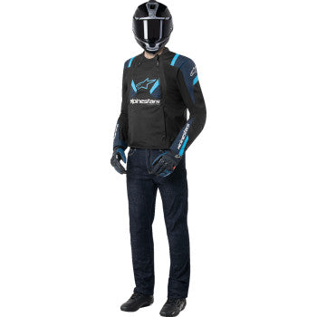 ALPINESTARS T-Stunt Air Jacket - Black/Dark Blue/Blithe Blue - XL 3301825-1386-XL