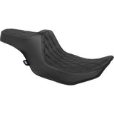 DRAG SPECIALTIES Predator III Seat - Double Diamond - Black - FLT/FLH '23-'24 0801-1918