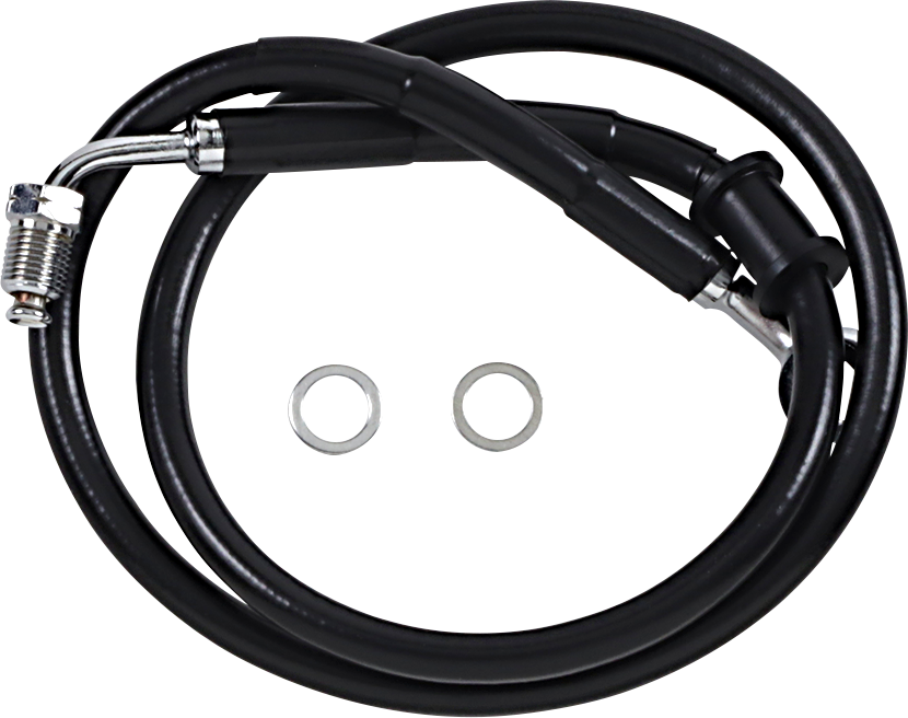 DRAG SPECIALTIES Brake Line - +4" - Black - '18-'22 Softail 618620-4BLK