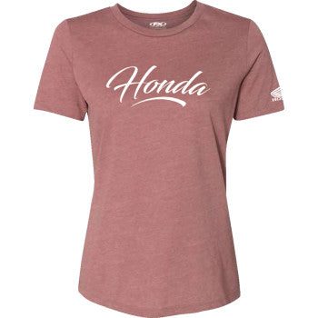 FACTORY EFFEX Women's Honda Script T-Shirt - Heather Mauve - XL 27-87346
