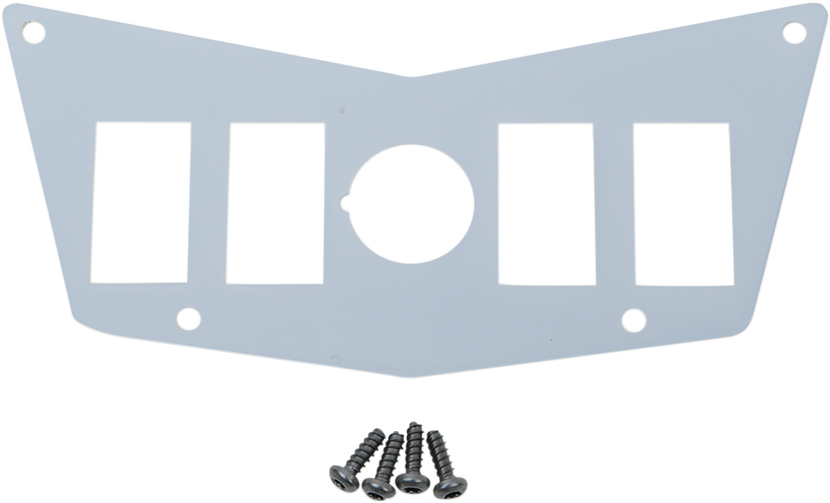 MOOSE UTILITY Dash Plate - 4 Switch - White 100-4391-PU