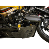 THRASHIN SUPPLY CO. Skid Plate - Carbon Fiber/Forged - With Gold Brackets - FLHX/FLTRX TSC-3035-5