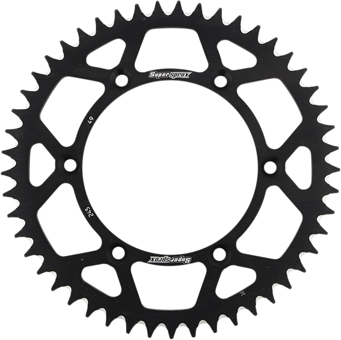 SUPERSPROX Rear Sprocket - Black - Yamaha - 49 Tooth RAL-245-49 BLK