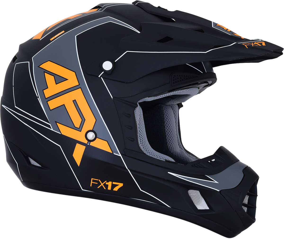 AFX FX-17 Helmet - Aced - Matte Black/Orange - XL 0110-6507