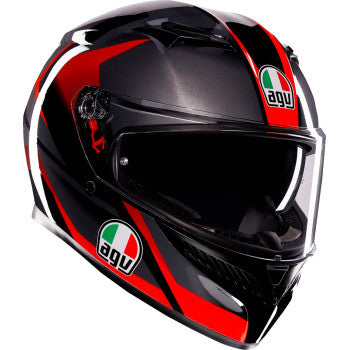 AGV K3 Helmet - Striga - Black/Gray/Red - Large 2118381004-018-L